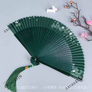 臺灣出貨🎀店鋪古風女折疊扇子小隨身攜帶學生高顔值旂袍漢服配飾道具兒童扇子