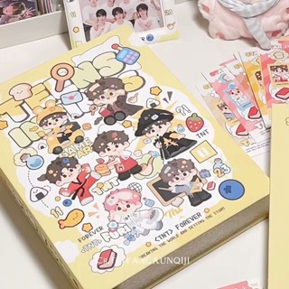 TNT時代少年團 Q版TNT卡冊 A5四宮格 開口活頁相簿 拍立得 愛豆小卡收納冊 禮物 通用3寸小卡收納 擋板 內頁