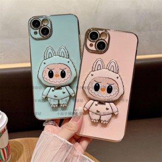可愛卡通 拉布布 補妝鏡支架 防摔手機殼 三星 M33 5G M53 M54 M55 Note 10 Lite 8 9
