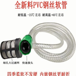 【東陽五金】無綫鋰電池高壓洗車機進水管配件吸水管軟管子家用水槍鋼絲抽水管
