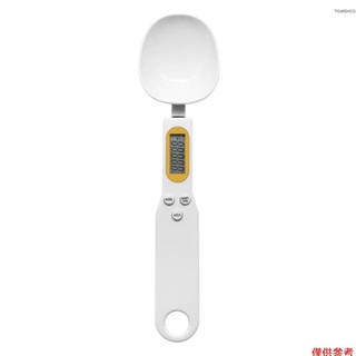 Winn 廚房用數字勺秤 500g/ 0.1g 高精度便攜式電子迷你秤 LCD 顯示單元可切換/數據鎖/去皮功能食物烹飪