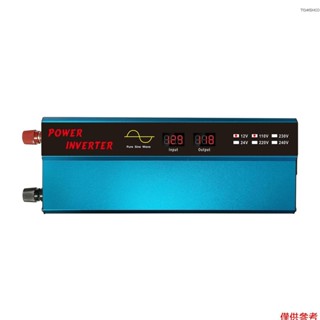 Winn 純正弦波 850W 1600 瓦汽車電源逆變器轉換器 DC 12V 至 120V AC,帶 2 個美國插座 2