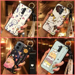 時尚設計軟殼手機殼適用於 MOTO G 5G 2024 防塵耐用環手機套卡通防震掛繩保護手機座矽膠防汙防水
