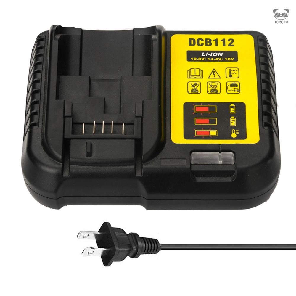 替代得偉DeWalt DCB112鋰電池充電器適用於14.4V18V20V鋰電池   寬電壓，美規