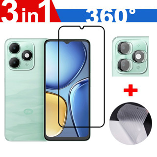 適用於 Itel A90 4G 螢幕保護膜防摔 3 合 1 鋼化玻璃適用於 Itel A80 A50 A50C A20