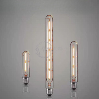 尋光の路 臺灣110V🥤長笛燈泡工業LED仿鎢絲造型T300燈泡 長笛試管玻燈泡 6W愛迪生E27美式鄉村LOFT餐