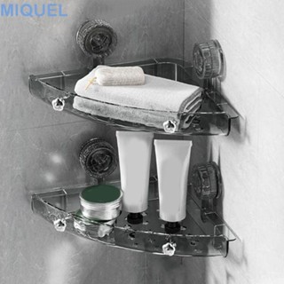 MIQUEL吸盤淋浴架,免打孔壁掛式轉角儲物架,塑膠可重複使用長方形/三角形化妝品收納架家庭用
