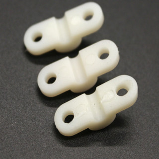 起落架帶槽壓片 白色塑膠固定片 DIY飛機模型起落支架安裝配件[XL]