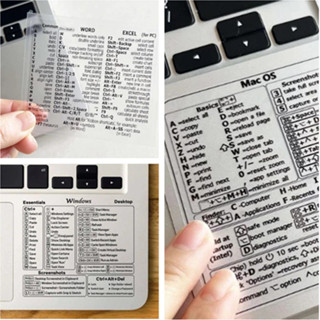 1 件/3 件鍵盤快捷鍵貼紙適用於 Word Excel Windows MAC 操作係統字母圖形筆記本電腦保護貼紙