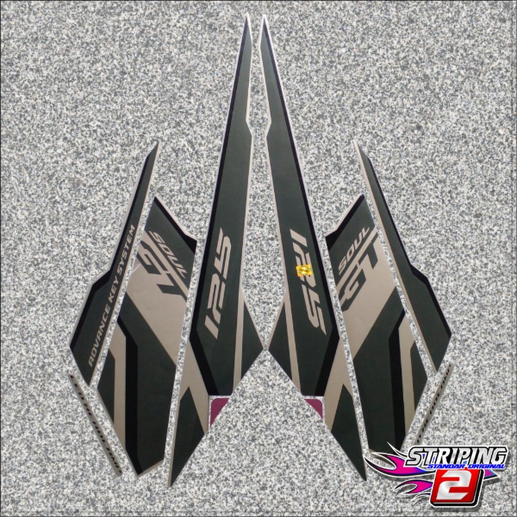 山葉 條紋雅馬哈靈魂GT 125 2017 2018灰金標準品質摩托車車身貼