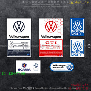 1MYU 2Z8F 大眾福斯JDM個性改裝車貼GTIGolf邁騰POLO車身前擋玻璃裝飾靜電貼紙