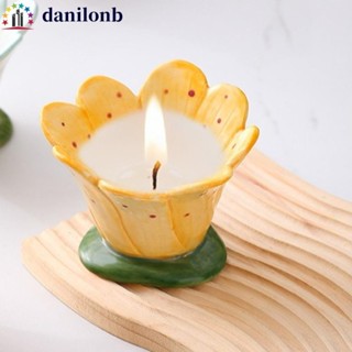 DANILO陶瓷燭光蠟燭杯,極簡設計收納盒花燭臺,優雅的手工製作彩繪北歐燭臺婚禮中心擺件