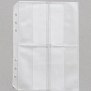 A5/a6 PVC 活頁夾袋 6 孔活頁袋簡單文具內袋適用於活頁夾計劃日記筆記本配件