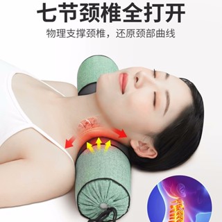 頸椎枕蕎麥皮枕頭頸椎睡覺專用按摩枕助睡眠硬圓柱單人護頸枕