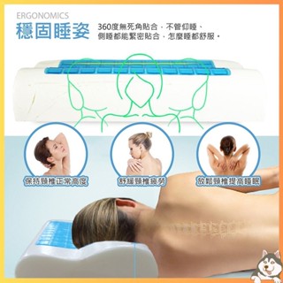 【冰晶涼感 凝膠涼感枕】記憶枕 降溫枕頭 乳膠記憶枕 太空記憶枕 乳膠枕 人體工學枕 小燕子【DE614】
