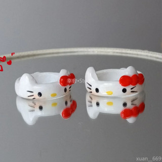 🏷️臺灣出貨💍 hello kitty戒指 琺琅不掉色遠原創可愛百搭設計卡通指環ins禮物 奇奇怪怪的戒指 搞怪戒指