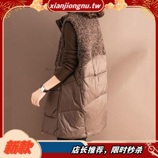 歐洲站羔羊毛馬甲女 大尺碼鋪棉加厚馬甲 100kg可穿顯瘦上衣 保暖百搭外穿2023新款春季洋氣減齡輕薄背心外套潮