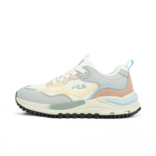 Fila Overlap 女 休閒鞋 運動鞋 慢跑鞋 低筒 透氣 復古 灰粉 [5-J347Y-756]