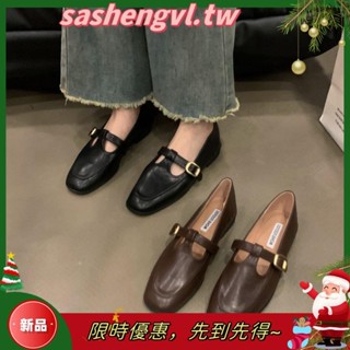 尖頭平底鞋女 韓版T帶學生軟底懶人鞋