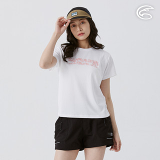 ADISI 女UPF50+防曬抑菌圓領短袖排汗衣 AL2511034 白色 (S-XL)｜抗UV 吸濕排汗 防臭 彈性
