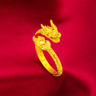 Open Dragon 韓國男士金戒指 - 防過敏、男性東南亞紳士 ASIXGOLD