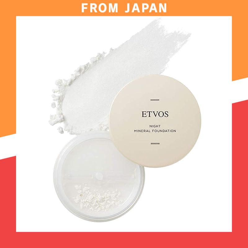 ETVOS 夜間礦物粉底 5g [妝前乳 面粉 兼用] 光澤肌 吸油 防崩壞 可以帶著入睡 [刷具/粉撲另售] 底妝 敏