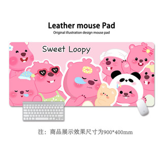 Loopy小海狸鼠標墊超大號辦公電腦桌墊鍵盤墊可愛卡通學習寫字墊