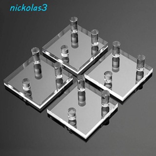 NICKOLAS顯示畫架支架,亞克力清除顯示器支架,儲物支架三個Peg小多用途珊瑚架收藏品