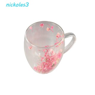 NICKOLAS水杯,250/350/450ML浪漫咖啡杯,飲具雙層透明玻璃耐熱濃咖啡杯拿鐵