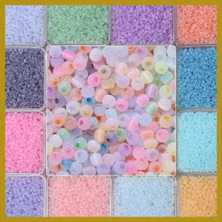 （20克裝）4mm仿玉貓眼米珠玻璃珠散珠 手工DIY串珠 小清新飾品配件 串珠 串珠材料 串珠材料包 珠珠材料 手串材料