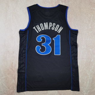 熱壓24賽季獨行俠籃球服31號克萊湯普森黑色城市版 MAVS THOMPSON