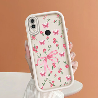 HP Redmi Note 7 Pro 適用於惠普外殼軟殼時尚惠普蝴蝶結花朵 4873 手機殼軟矽膠外殼外殼