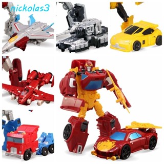 NICKOLAS改造機器人汽車模型,玩具人物變壓器主要機器人汽車模型,經典卡通塑膠大黃蜂機器人汽車模型
