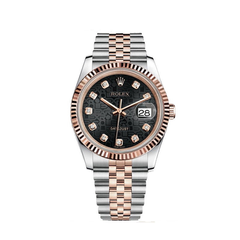 Rolex 勞力士日誌型系列116231黑盤鑽刻自動機械男表