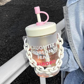 【24小時出貨-福建直髮臺灣】水杯女生玻璃杯高顏值咖啡杯便攜式吸管杯子可愛ins風小眾冷萃杯