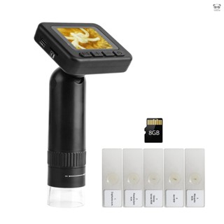 W2 手持便攜式數位顯微鏡 1000X放大 2.0英寸IPS屏 可拍照錄影 自帶LED補光燈燈（帶內置鋰電池出貨）配8G