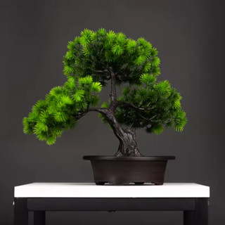 人造盆栽樹假松樹盆景桌面景觀節日禮物高檔植物家庭辦公室酒店陽臺DIY裝飾