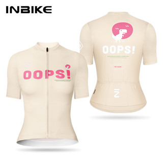 Powerband INBIKE 女式騎行服夏季自行車短袖自行車衣服透氣山地車襯衫帶口袋