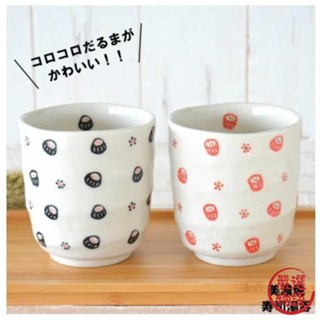 日本製 美濃燒 達摩茶杯 壽司杯 茶杯 杯子 達摩杯 日式茶杯 陶瓷杯 不倒翁 達摩 美濃燒 (SF-017488)