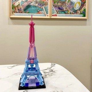 臺灣現/貨✨樂高 樂高積木 小樂高 埃菲爾鐵塔積木相容樂高3d立體建築模型拚裝顆粒擺件男女生日禮物