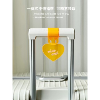 新款PVC熒光行李牌 愛心造型行李箱吊牌 託運防丟識別標籤 夜光登機掛牌