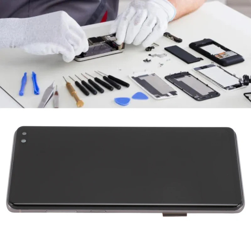 液晶觸摸顯示屏數字轉換器，帶維修工具，適用於 Galaxy S10 PLUS 智能手機 TFT 觸摸數字轉換器液晶顯示屏