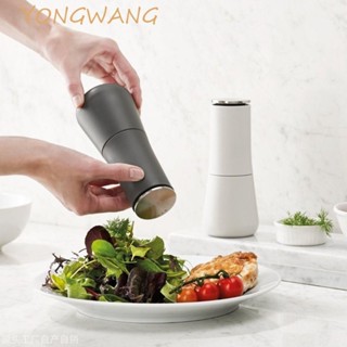 YONGWANG香料研磨容器,可調節的可再填充鹽和胡椒研磨器,廚房小工具手動的多用途搖勻調味瓶