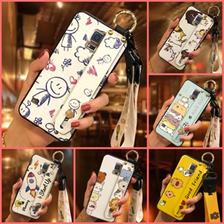 SAMSUNG 三星 Galaxy S5/I9600 環形防震軟殼手機殼卡通防水防汙時尚設計保護防塵支架後蓋