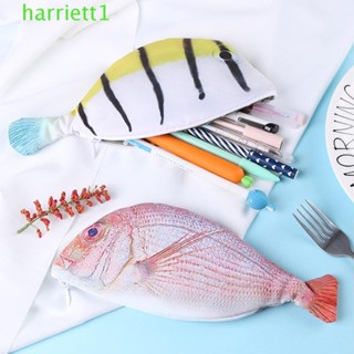 HARRIETT鋼筆收納袋,大容量便攜式模擬魚鉛筆盒,筆盒創意模擬3D鉛筆袋學生禮品