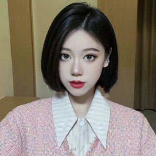 ❤️[限時免運][現貨下殺]❤️假髮女偏分斜劉海短髮韓版自然BOBO短髮模擬髮頭套