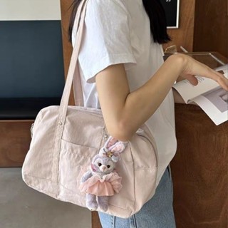 行李袋行李袋小眾運動尼龍輕便大容量托特休閒韓系健身旅行袋士頓手提大容量手提旅行包 25.6.4