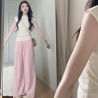 【HOT 本舖】 夏季短袖修身針織衫女杏色甜辣妹重工立體蝴蝶結半高領飛飛袖上衣