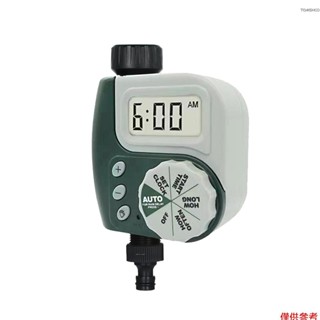 Winn 自動澆水定時器戶外花園灌溉控制器 1 出口可程式設計軟管水龍頭定時器花園自動澆水裝置不帶電池綠色