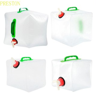 PRESTONWV折疊水袋,5L/10L/15L/20L可重複使用戶外水容器,便攜式經久耐用儲水罐
